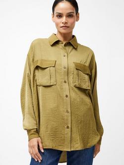 French Connection Blaine Long Sleeve Shirt, Golden Olive Khaki