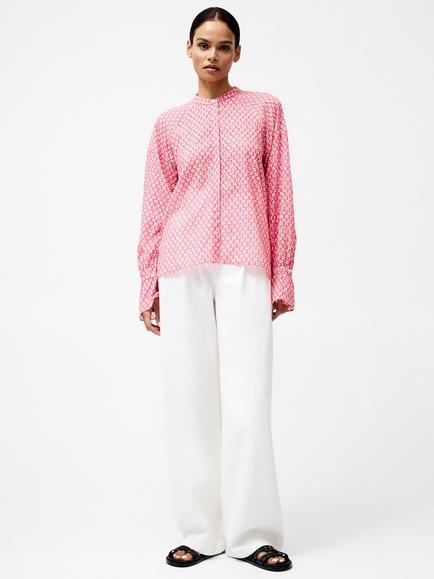 French Connection Abilene Fil Coupe Shirt, Raspberry Pink, Raspberry Pink