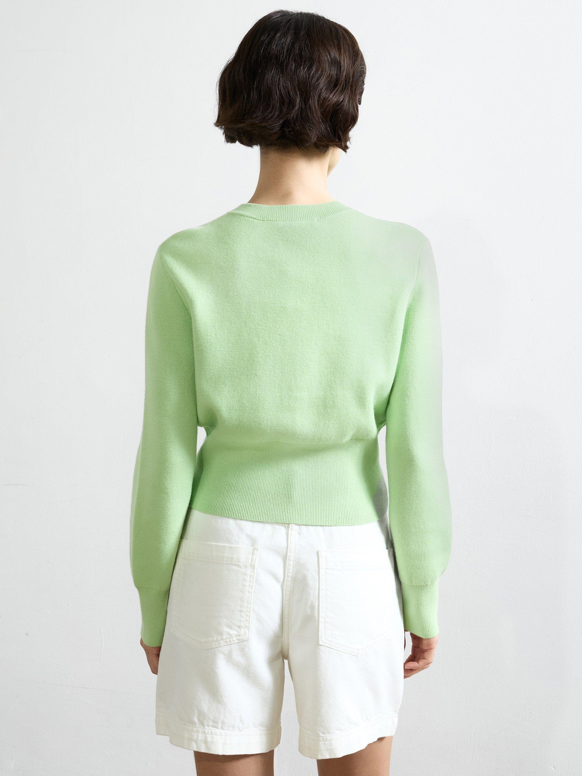 Product image 4 of 5, which shows French Connection Nyrobi Long Sleeve Cardigan, Apple Green, M