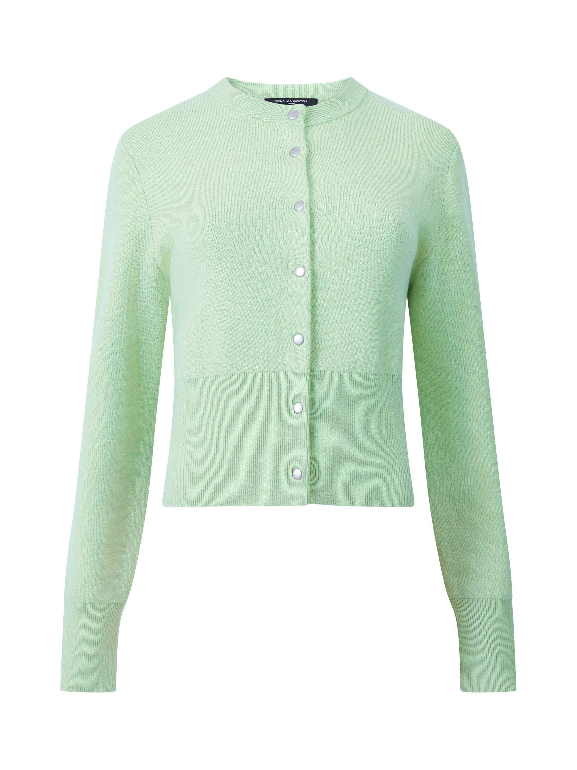 Product image 5 of 5, which shows French Connection Nyrobi Long Sleeve Cardigan, Apple Green, M
