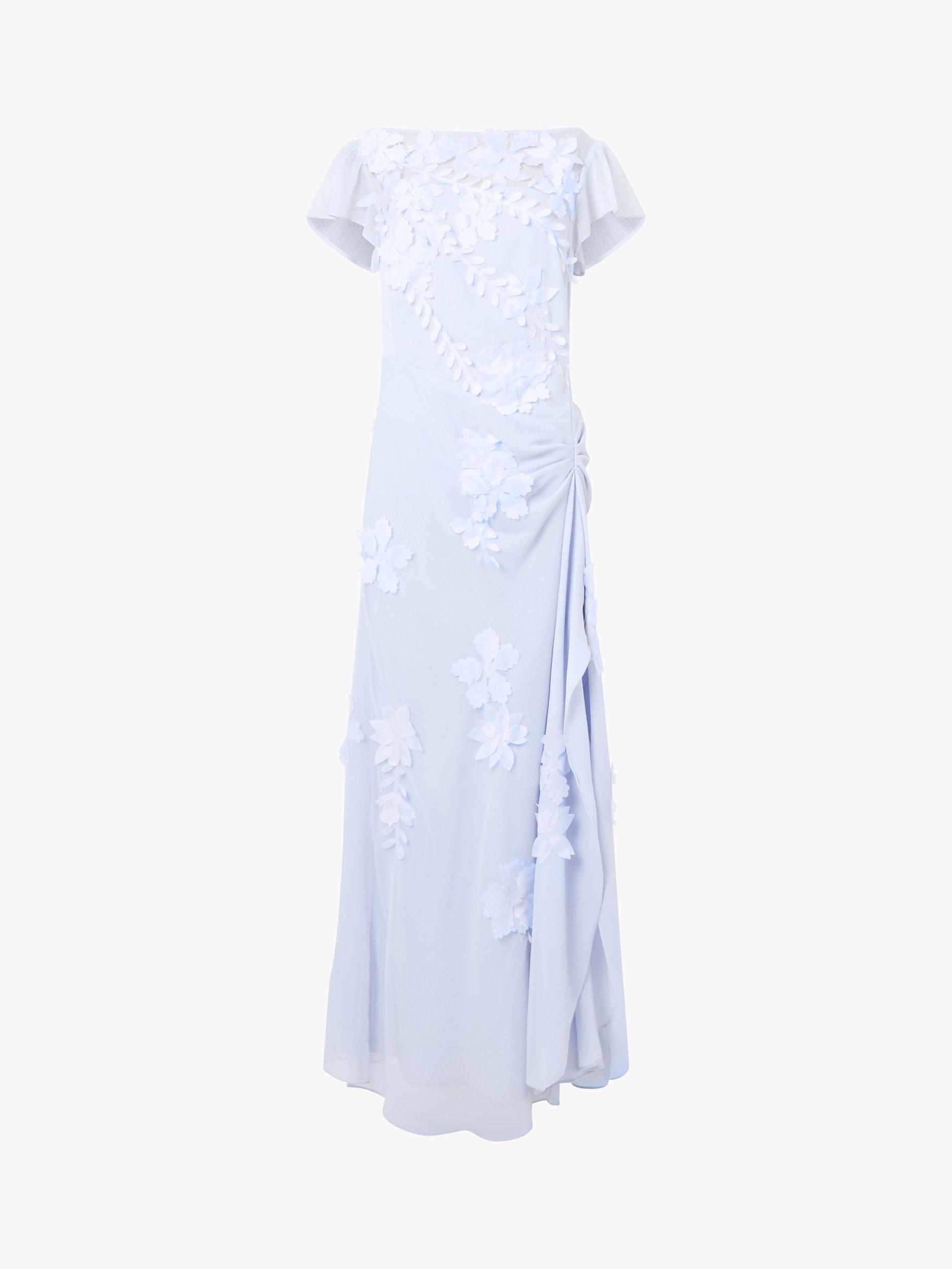 Product image 5 of 5, which shows French Connection Ariana Floral Applique Maxi Dress, Light Blue, 6