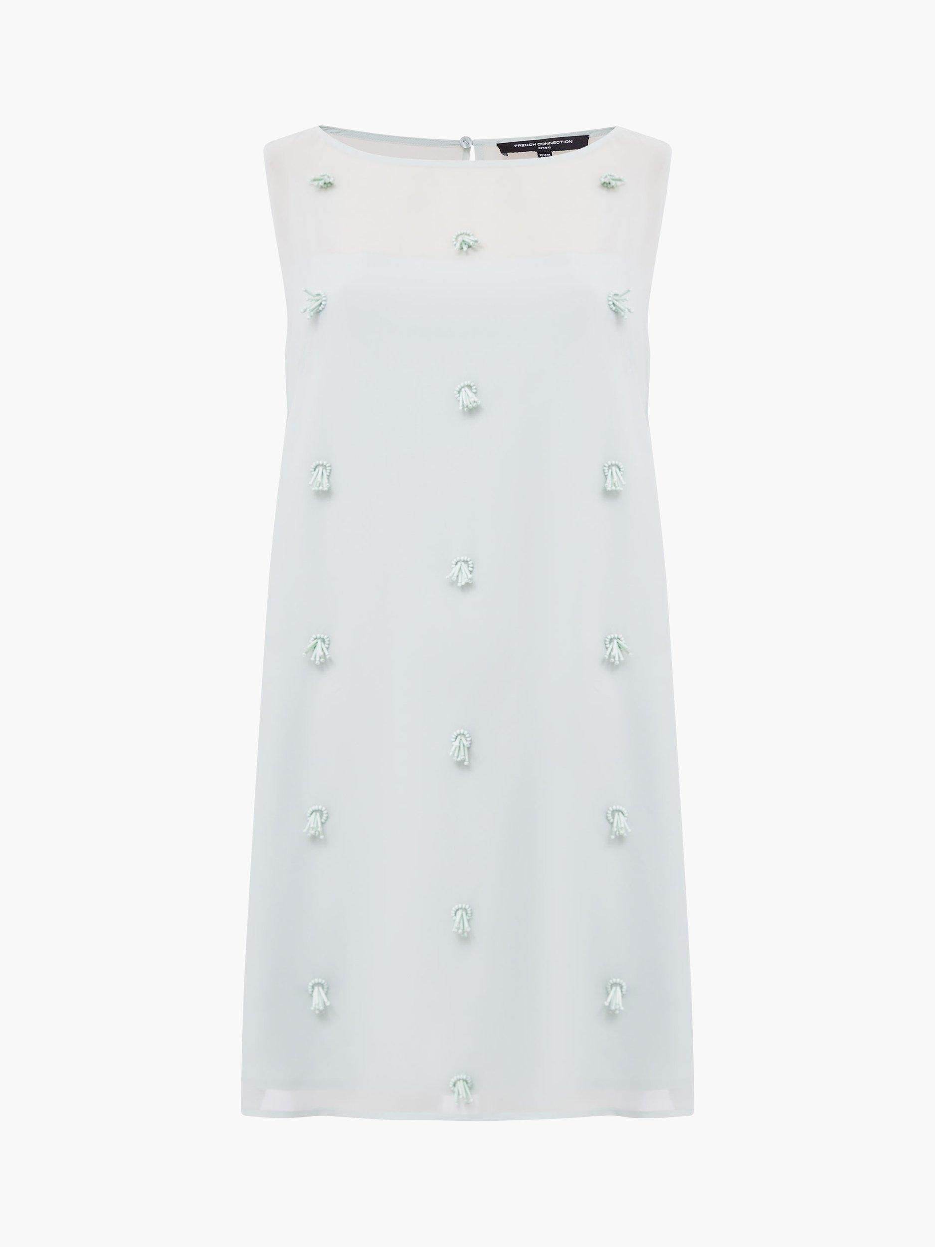 Product image 5 of 5, which shows French Connection Cameron Embellished Mini Dress, Sea Mist Green, 6
