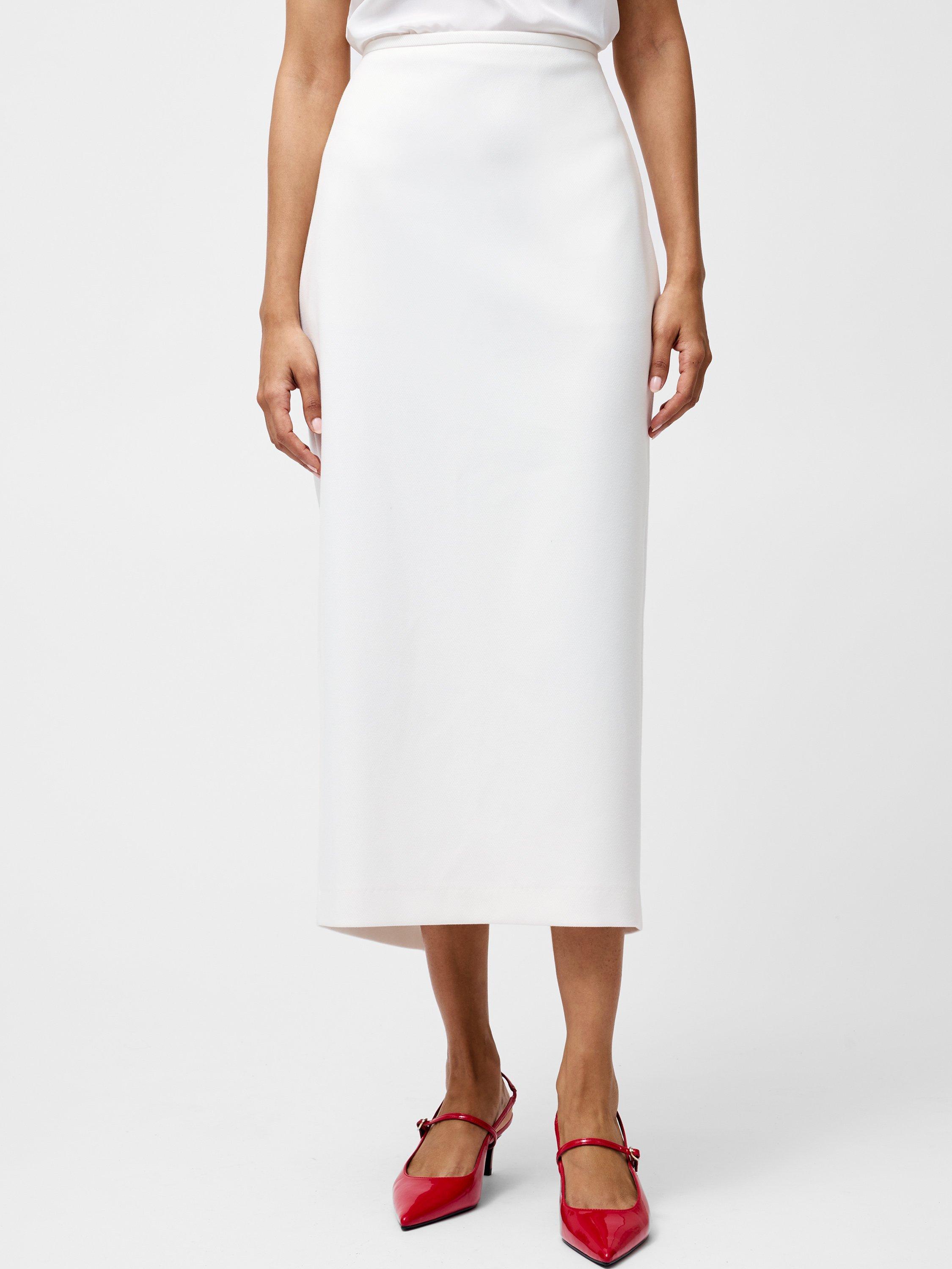 Product image 3 of 5, which shows French Connection Cannes Twill Maxi Skirt, Summer White, 6