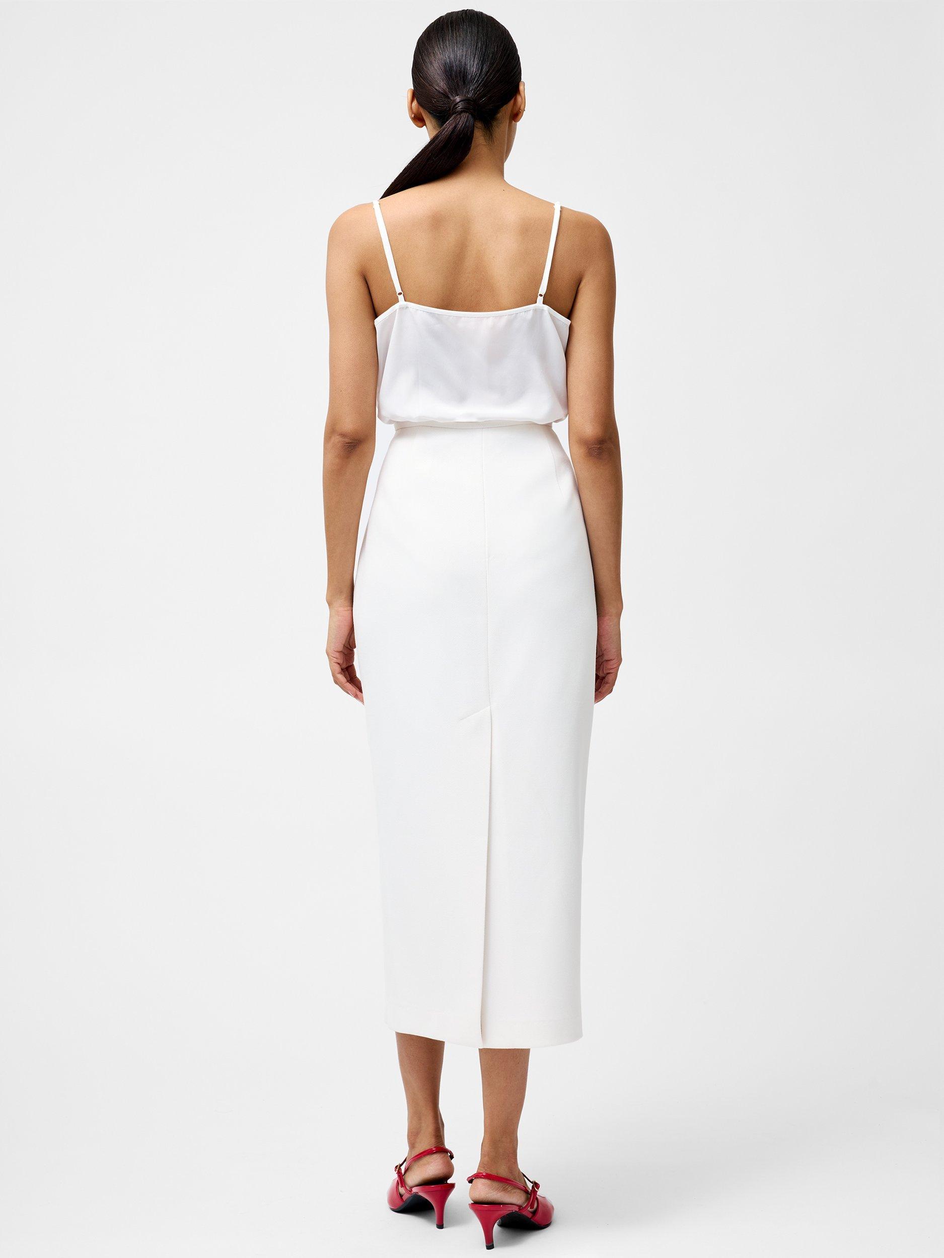 Product image 4 of 5, which shows French Connection Cannes Twill Maxi Skirt, Summer White, 6