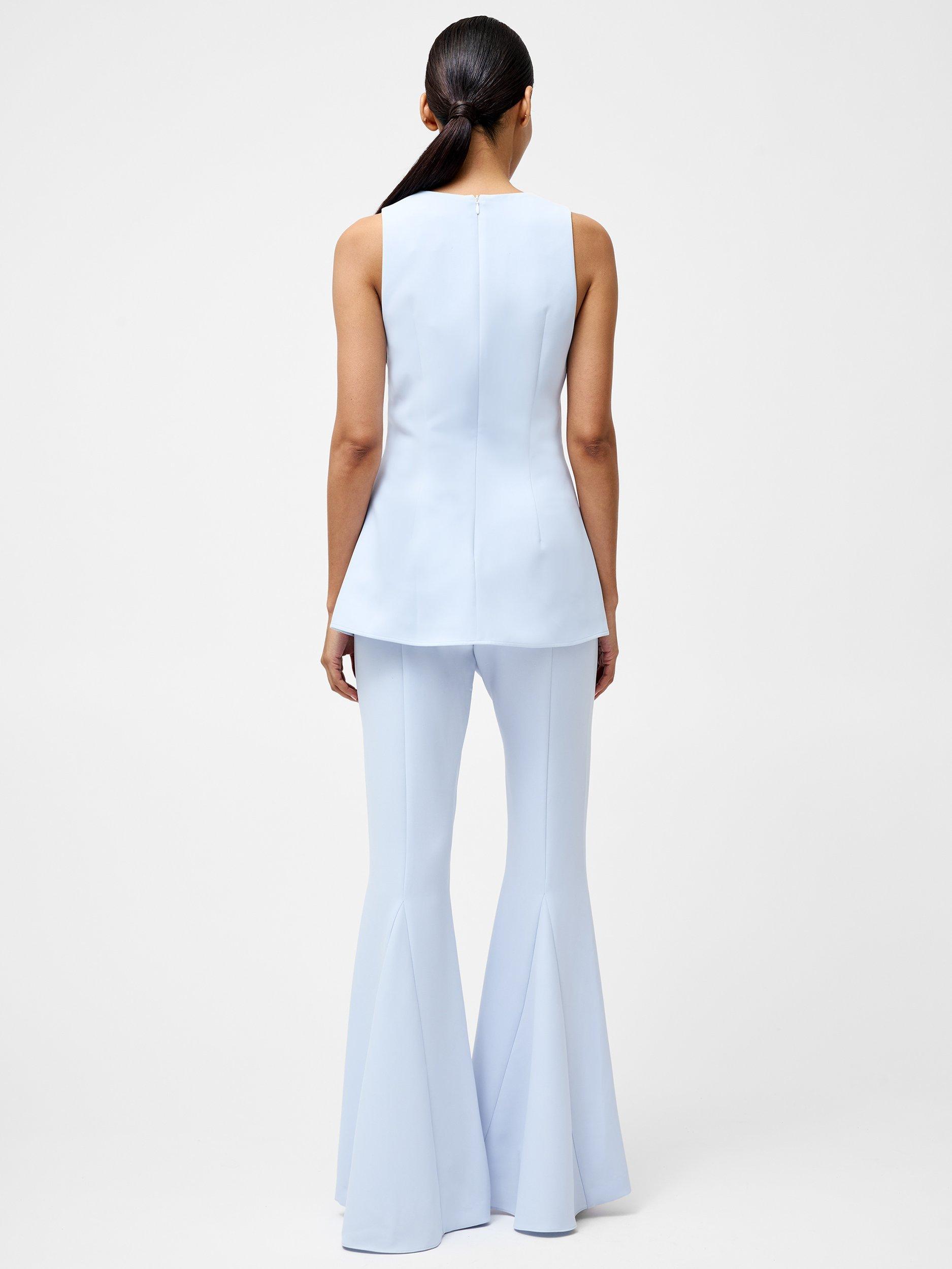 Product image 4 of 5, which shows French Connection Arlette Sleeveless V-Neck Top, Powder Blue, 8
