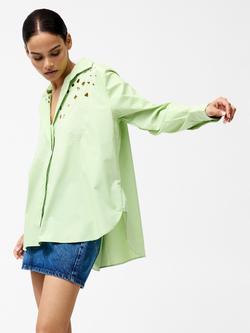 French Connection Cambria Broderie Shirt, Apple Green, Apple Green