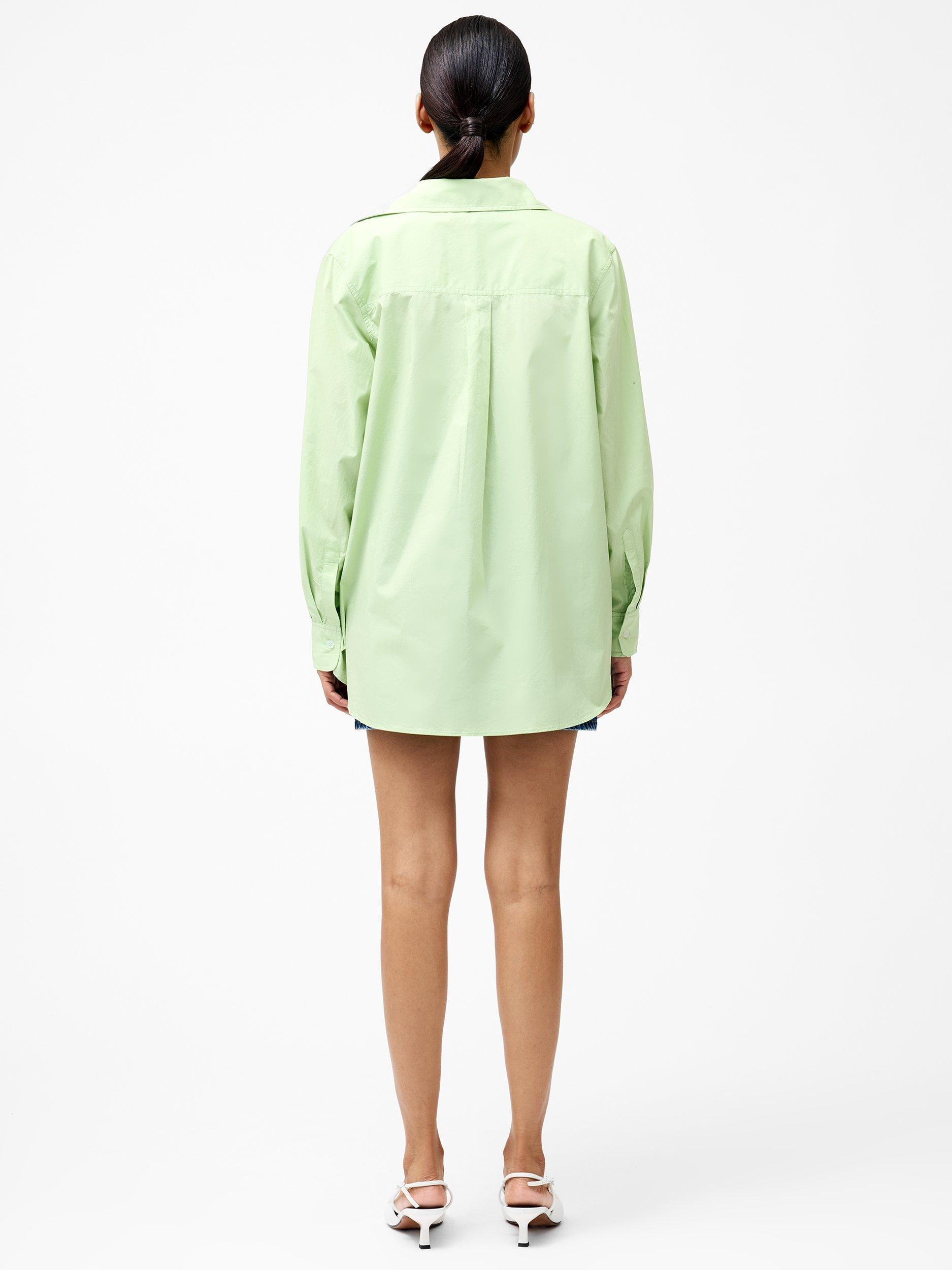 Product image 4 of 5, which shows French Connection Cambria Broderie Shirt, Apple Green, 6