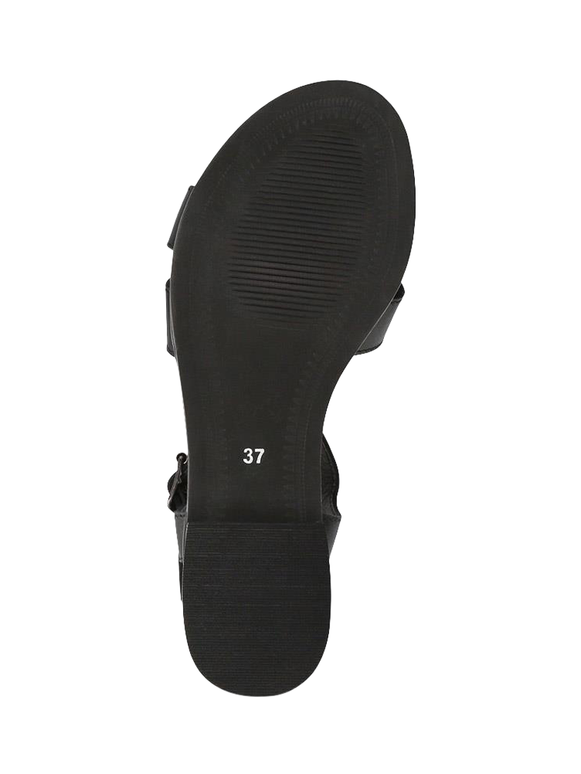 Product image 5 of 5, which shows Jones Bootmaker Hythe Leather Block Heel Strappy Sandals, Black, 3