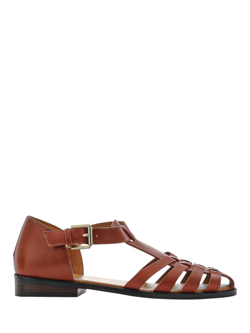 Product image 1 of 5, which shows Jones Bootmaker Inga Leather Fisherman Sandals, Tan, 3