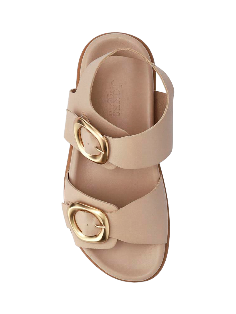 Product image 4 of 5, which shows Jones Bootmaker Juneau Leather Footbed Sandals, Taupe, 3