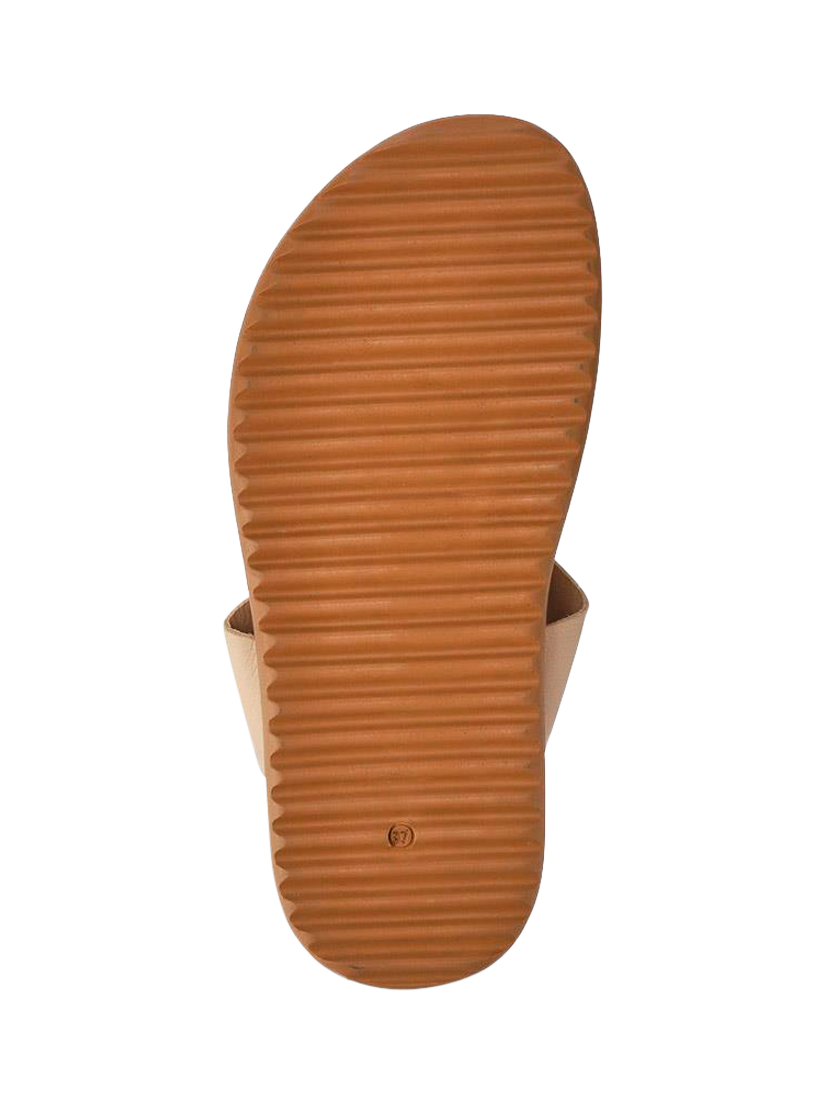 Product image 5 of 5, which shows Jones Bootmaker Juneau Leather Footbed Sandals, Taupe, 3