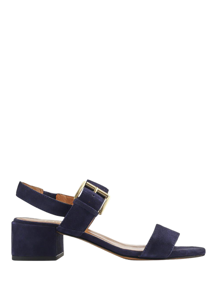Jones Bootmaker Kassidy2 Block Heel Suede Slingback Sandals, Navy