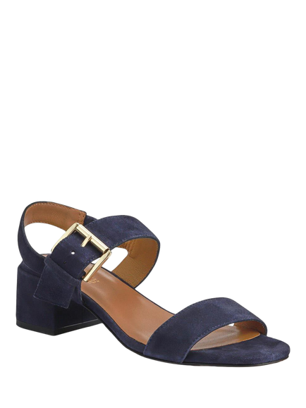 Jones Bootmaker Kassidy2 Block Heel Suede Slingback Sandals - view 2, Navy