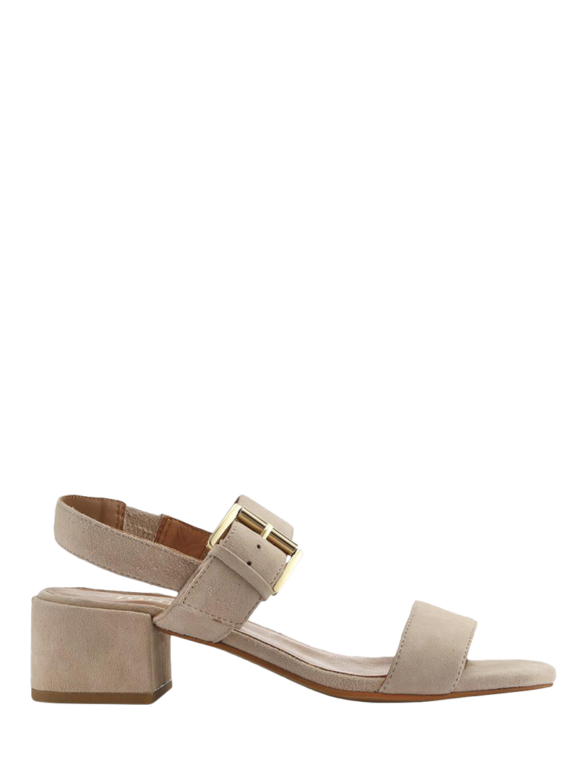 Product image 1 of 5, which shows Jones Bootmaker Kassidy2 Block Heel Suede Slingback Sandals, Sand, 3