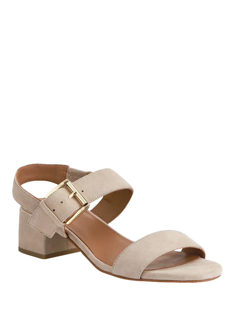 Product image 2 of 5, which shows Jones Bootmaker Kassidy2 Block Heel Suede Slingback Sandals, Sand, 3