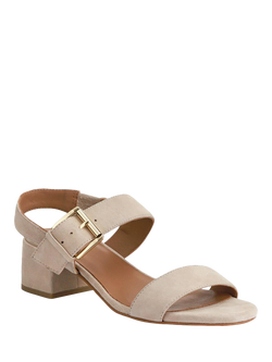 Jones Bootmaker Kassidy2 Block Heel Suede Slingback Sandals - view 2, Sand