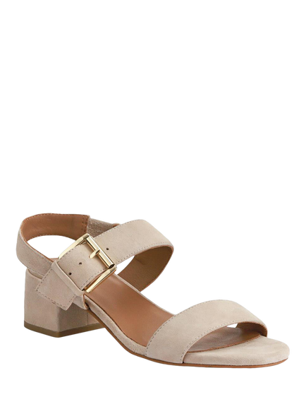 Jones Bootmaker Kassidy2 Block Heel Suede Slingback Sandals - view 2, Sand
