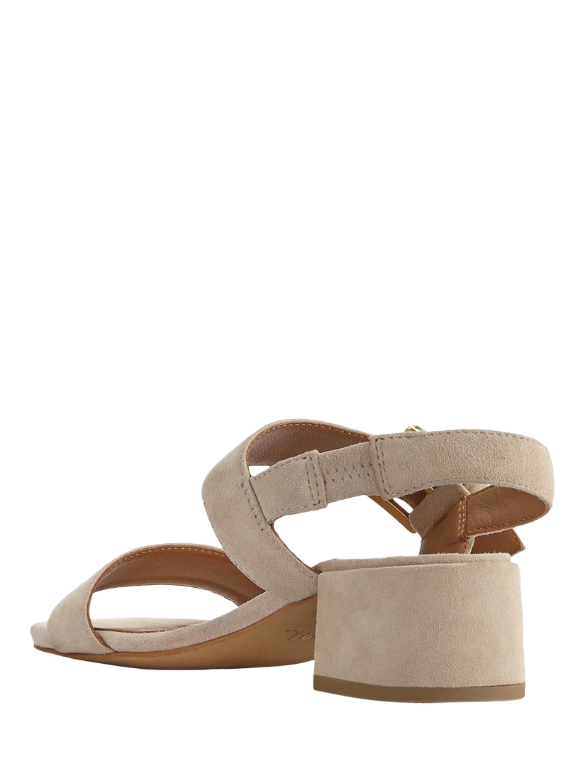 Product image 3 of 5, which shows Jones Bootmaker Kassidy2 Block Heel Suede Slingback Sandals, Sand, 3