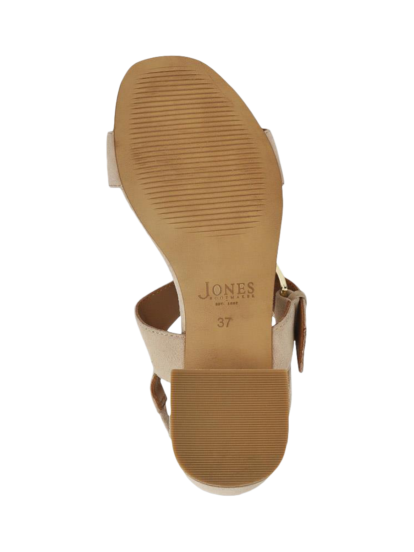 Product image 5 of 5, which shows Jones Bootmaker Kassidy2 Block Heel Suede Slingback Sandals, Sand, 3