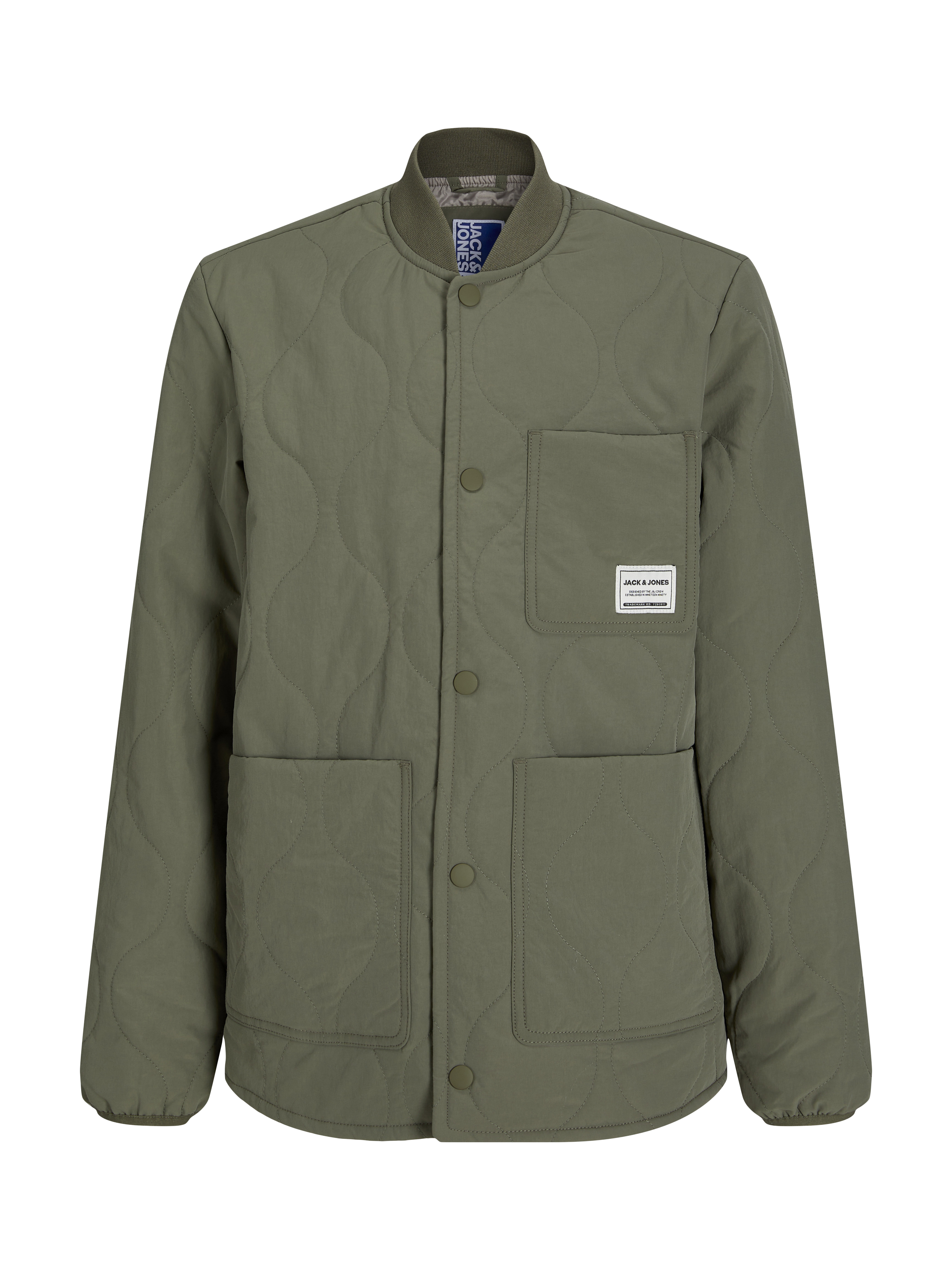 Product image 1 of 1, which shows Jack & Jones Kids' Quilted Hero Liner Jacket, Dusty Olive, 8 years