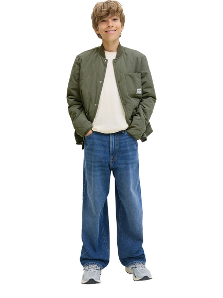 Jack & Jones Kids' Quilted Hero Jacket, Dusty Olive, Dusty Olive