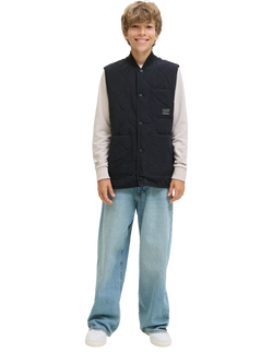 Jack & Jones Kids' Quilted Hero Vest, Black, Black