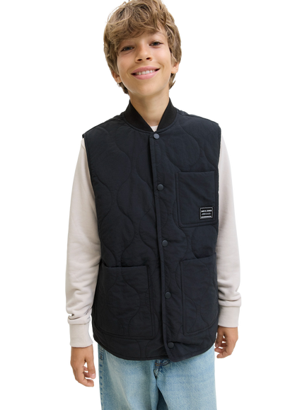 Jack & Jones Kids' Quilted Hero Vest, Black - view 2, Black