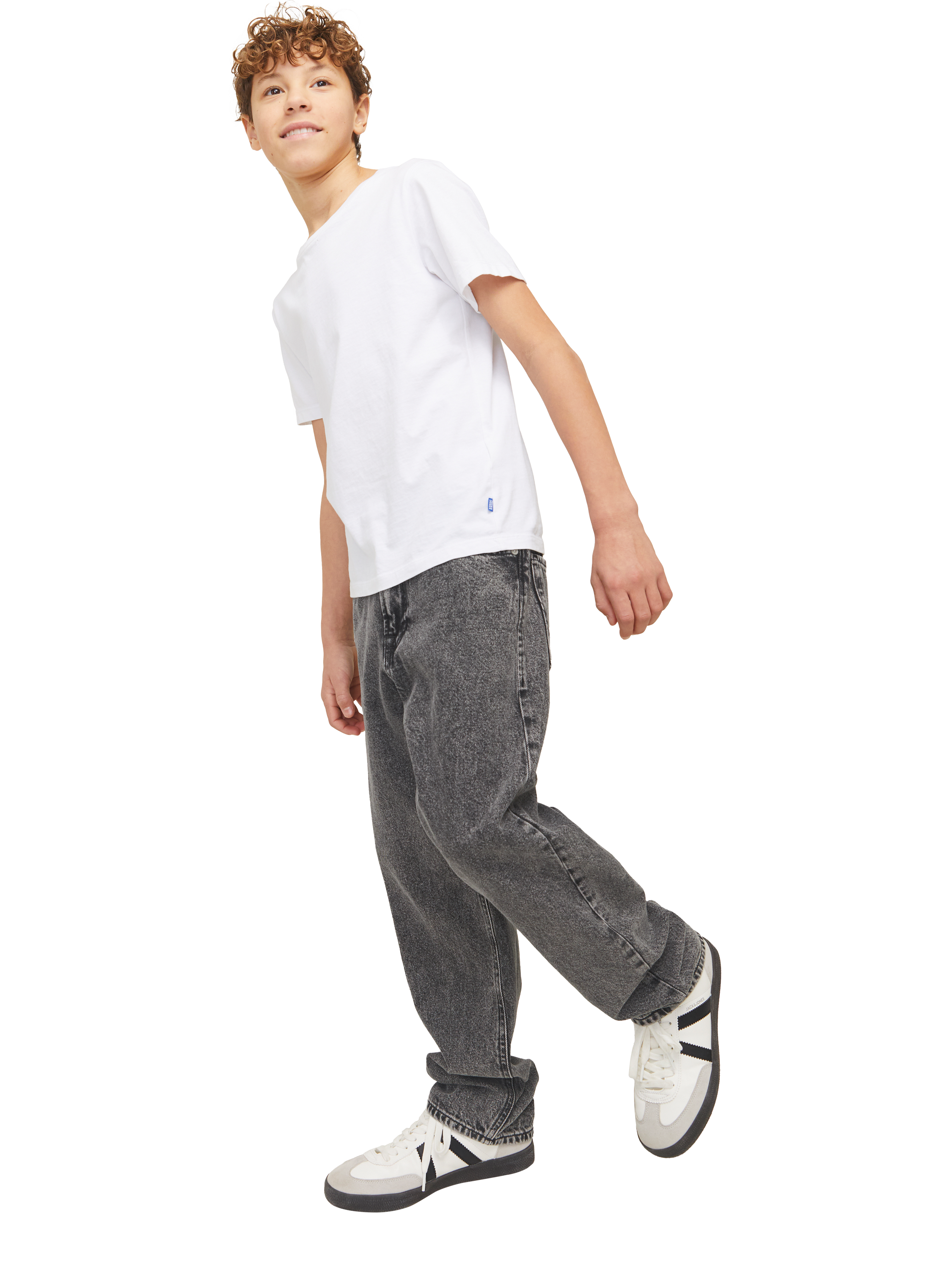 Product image 3 of 8, which shows Jack & Jones Kids' Five Pocket Straight Jeans, Black Denim, 8 years