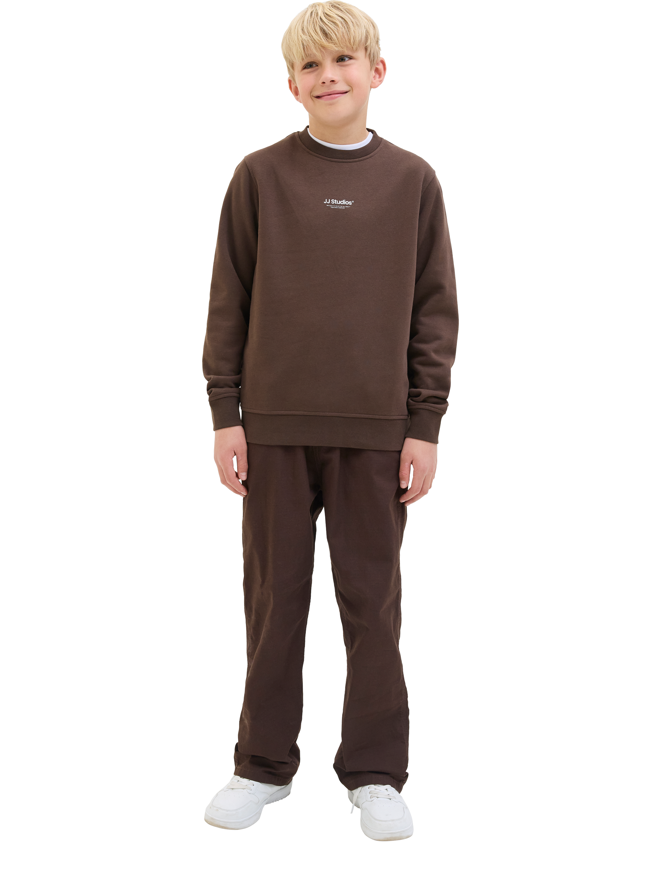 Product image 1 of 8, which shows Jack & Jones Kids' Cotton Carpenter Trousers, Delicioso, 8 years