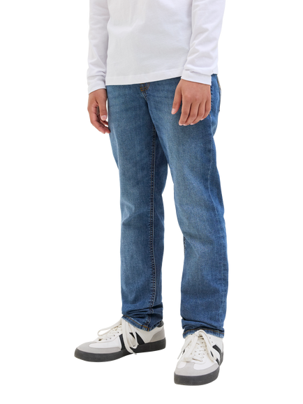 Jack & Jones Kids' Glenn Slim Fit Jeans, Blue Denim - view 2, Blue Denim