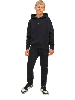 Jack & Jones Kids' Gordon Cotton Blend Joggers, Black Tonal