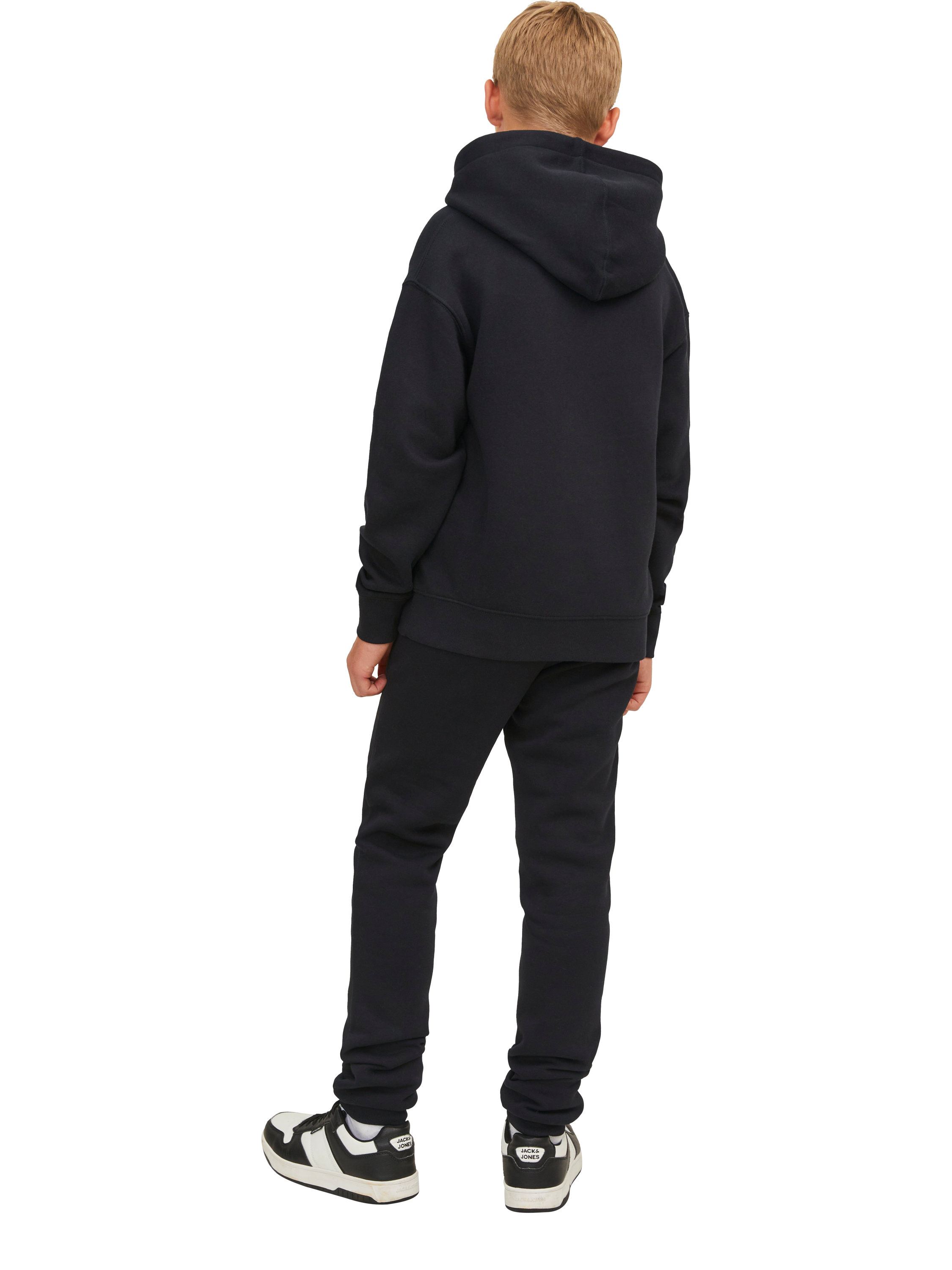 Product image 6 of 8, which shows Jack & Jones Kids' Gordon Cotton Blend Joggers, Black Tonal, 8 years