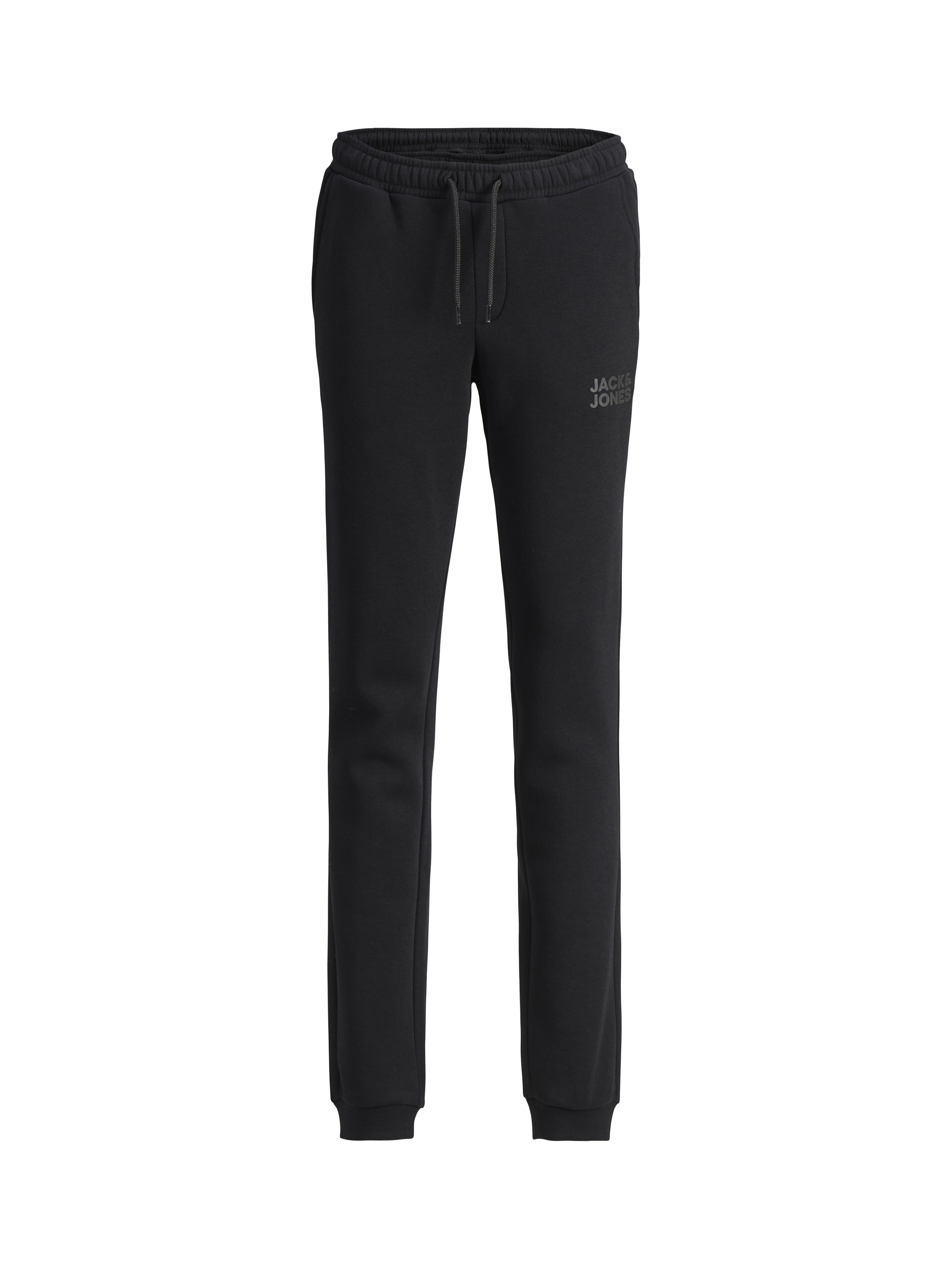 Product image 7 of 8, which shows Jack & Jones Kids' Gordon Cotton Blend Joggers, Black Tonal, 8 years