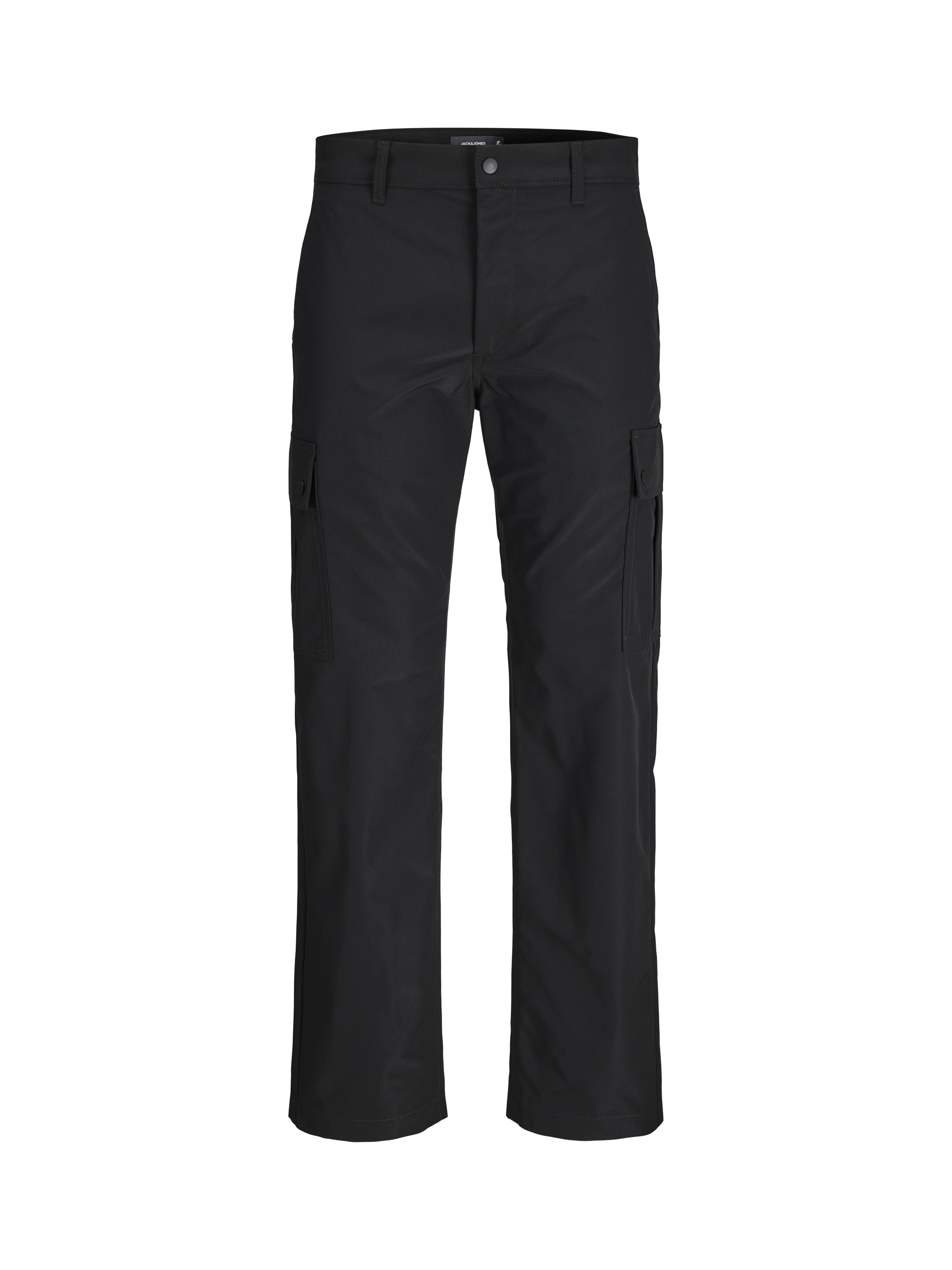 Product image 1 of 2, which shows Jack & Jones Kids' Karl Tech Cargo Trousers, Black, 8 years