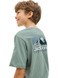 Jack & Jones Kids' Cotton Logo Graphic T-Shirt, Iceberg green
