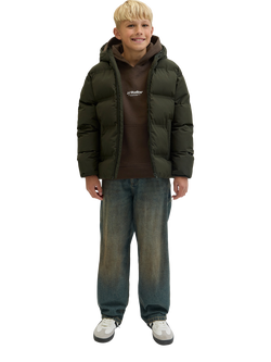 Jack & Jones Kids' Soho Cotton Blend Logo Print Hoodie, Delicioso, Delicioso