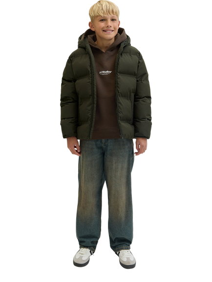 Jack & Jones Kids' Soho Cotton Blend Logo Print Hoodie, Delicioso, Delicioso