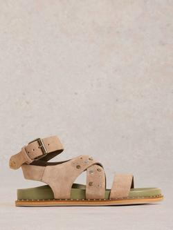 White Stuff Gladiator Footbed Sandals, Beige, Beige