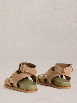 White Stuff Gladiator Footbed Sandals, Beige - view 2, Beige