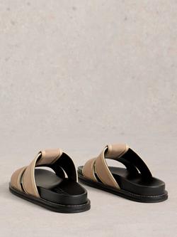 White Stuff Ziggy Suede Footbed Slider Sandals - view 2, Natural