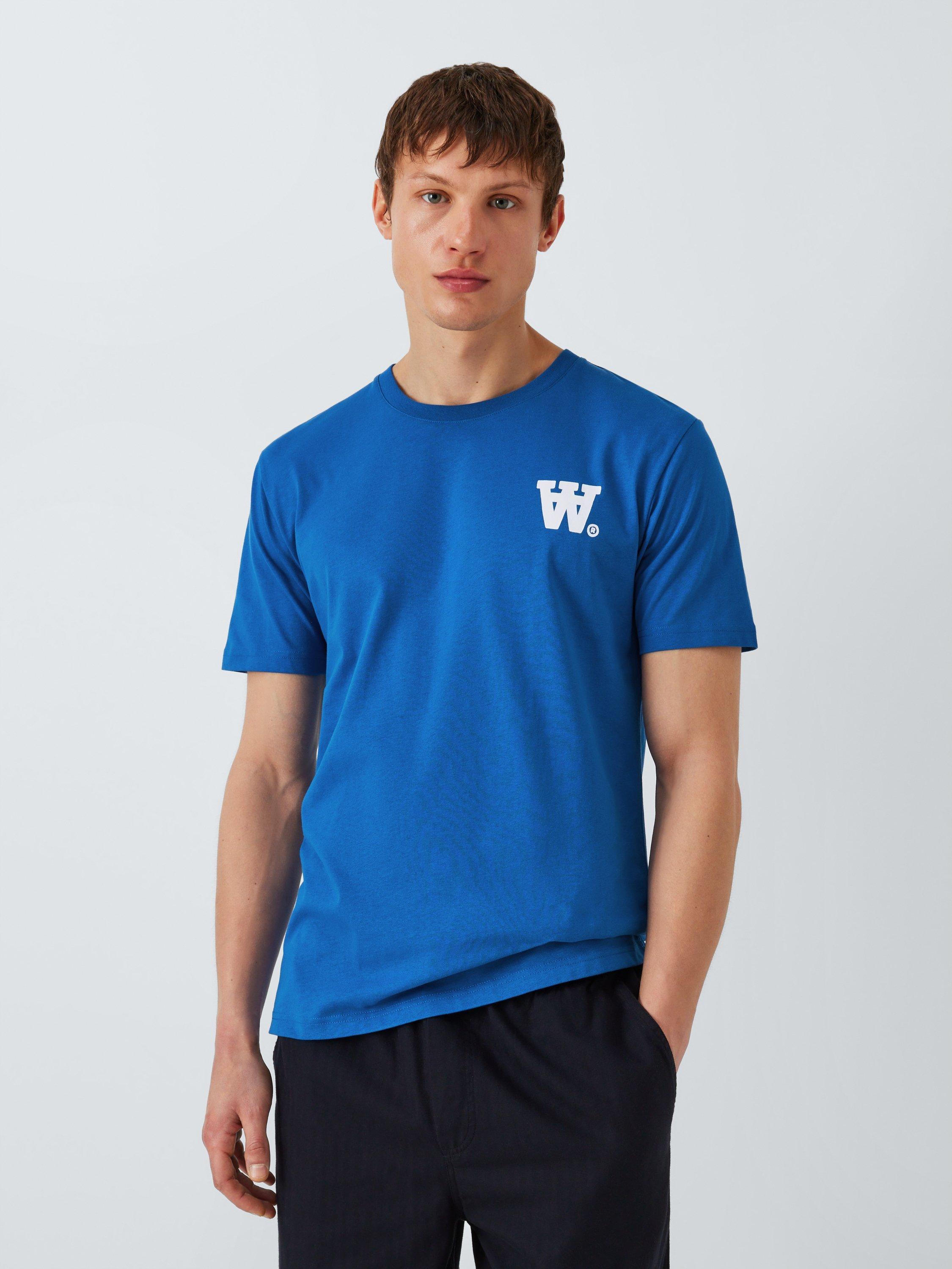 Product image 1 of 6, which shows WOOD WOOD WWAce Cotton T-shirt, Galaxy Blue, S