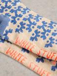 White Stuff Squiggle Flower Ankle Socks, Blue/Multi