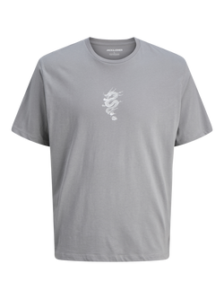 Jack & Jones Kids' Miko Cotton Logo T-Shirt, Ultimate Grey, Ultimate Grey