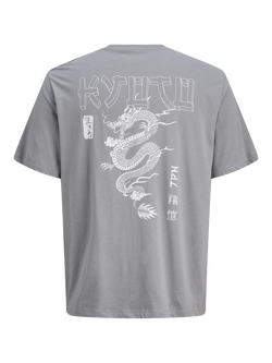 Jack & Jones Kids' Miko Cotton Logo T-Shirt, Ultimate Grey - view 2, Ultimate Grey