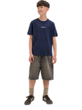 Jack & Jones Kids' Cotton Logo Graphic T-Shirt, Navy Blazer