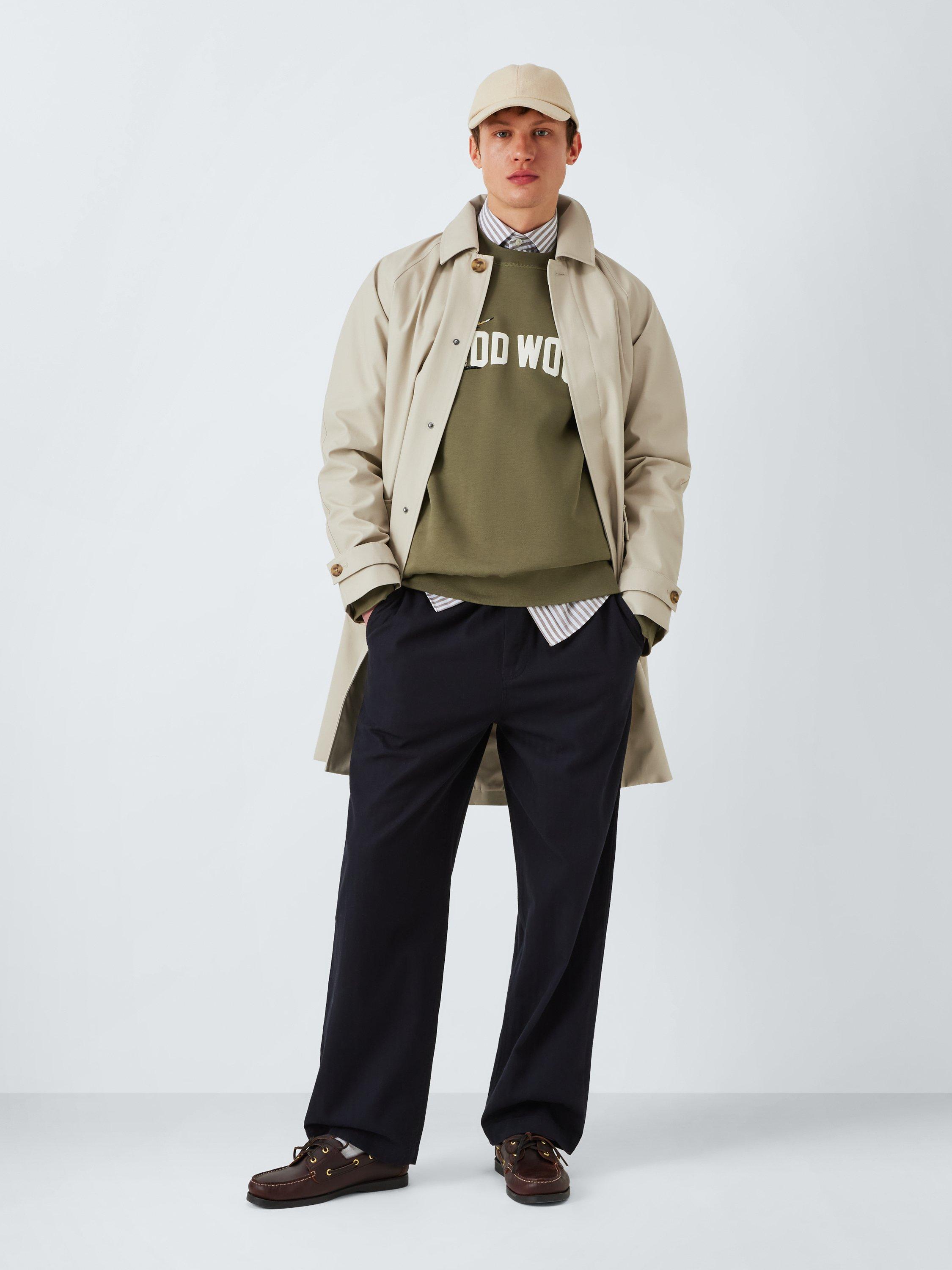 Product image 3 of 6, which shows WOOD WOOD Hester Butterfly Logo Sweatshirt, Dusty Olive, S