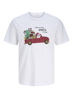 Jack & Jones Kids' Noel Cotton Christmas T-Shirt, White, White