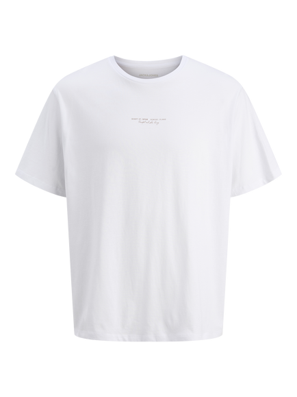 Jack & Jones Kids' Cotton Back Print T-Shirt, White, White