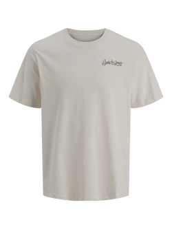 Jack & Jones Kids' Yuki Cotton Logo Print T-Shirt, Moonbeam, Moonbeam