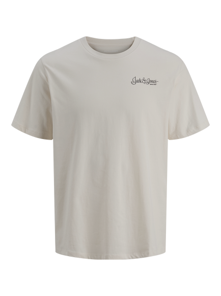Jack & Jones Kids' Yuki Cotton Logo Print T-Shirt, Moonbeam, Moonbeam
